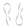Alloy Electroplated Rhombus Twisted Lines Irregular Women's Earrings