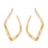 Alloy Electroplated Rhombus Twisted Lines Irregular Women's Earrings