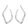 Alloy Electroplated Rhombus Twisted Lines Irregular Women's Earrings
