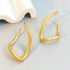 Alloy Electroplated Rhombus Twisted Lines Irregular Women's Earrings