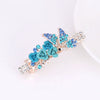 Alloy Electroplated Rose Flower Rhinestone Butterfly Women's Hairpin Hair Accessory