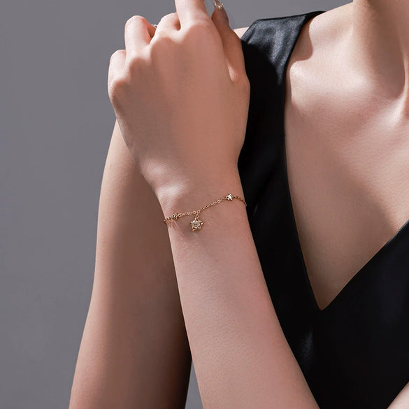 Alloy Electroplated Simple Style Star Bracelet Women's Jewelry