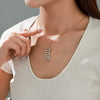 Alloy Electroplated Snakeshaped Necklace Pendant With Zircon Inlaid