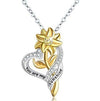 Alloy Electroplated Sunflower Pendant Clavicle Chain For Ladies