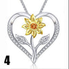 Alloy Electroplated Sunflower Pendant Clavicle Chain For Ladies