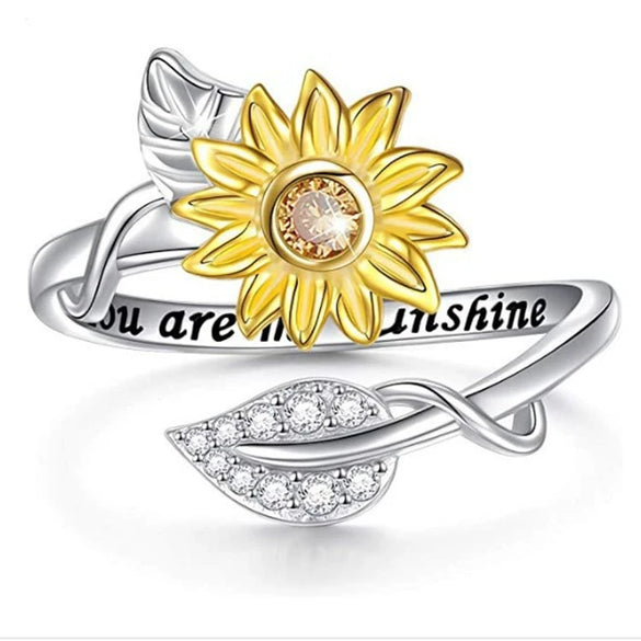 Alloy Electroplated Sunflower Pendant Clavicle Chain For Ladies