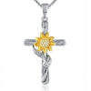 Alloy Electroplated Sunflower Pendant Clavicle Chain For Ladies