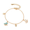 Alloy Electroplated Sweet Animal Style Butterfly Tassel Bracelet For Women