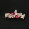 Alloy Electroplated Sweet Temperament Rhinestone Spring Clip For Women Hair Bow Clip