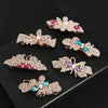 Alloy Electroplated Sweet Temperament Rhinestone Spring Clip For Women Hair Bow Clip