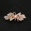 Alloy Electroplated Sweet Temperament Rhinestone Spring Clip For Women Hair Bow Clip