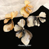 Alloy Electroplated Threedimensional Flower Metal Earrings For Women Light Luxury Highend Style