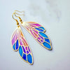 Alloy Electroplated Wings Butterfly Earrings For Women