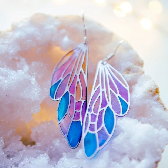 Alloy Electroplated Wings Butterfly Earrings For Women