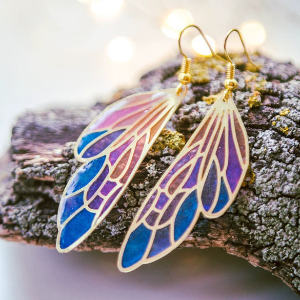 Alloy Electroplated Wings Butterfly Earrings For Women