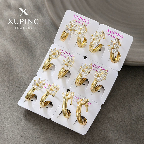Alloy Electroplated Women's Elegant Flower Pattern Earrings