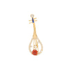 Alloy Electroplated Women's Natural Style Pipa Brooch Clothes Decoration
