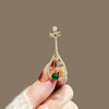 Alloy Electroplated Women's Natural Style Pipa Brooch Clothes Decoration