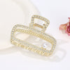Alloy Electroplated Women's Rhinestone Pearl Hair Shark Clip With Bow Design