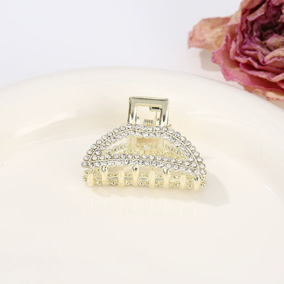 Alloy Electroplated Women's Rhinestone Pearl Hair Shark Clip With Bow Design