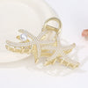 Alloy Electroplated Women's Rhinestone Pearl Hair Shark Clip With Bow Design