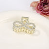 Alloy Electroplated Women's Rhinestone Pearl Hair Shark Clip With Bow Design
