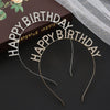 Alloy Electroplating Female Birthday Letter Headband