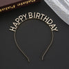 Alloy Electroplating Female Birthday Letter Headband