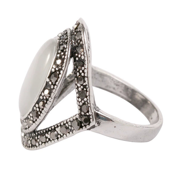 Alloy Electroplating Hollow Retro Cat Eye Ring Unisex Jewelry