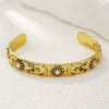 Alloy Embossed Diamond Sun And Moon Open Bracelet Electroplating Geometric Style