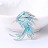 Alloy Enamel Flower Wing Women's Brooch With Electroplating