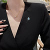 Alloy Enamel Flower Wing Women's Brooch With Electroplating