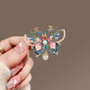 Alloy Enamel Painted Butterfly Women's Brooch With Electroplating