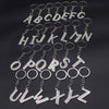 Alloy English Letter Keychain And Bag Pendant Luggage Accessories With Diamond Embedded