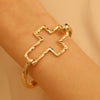 Alloy Exaggerated Cross Heart Electroplated Fashion Bracelet