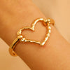Alloy Exaggerated Cross Heart Electroplated Fashion Bracelet