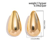 Alloy Exaggerated Geometric Dropshaped Electroplated Ear Studs Jewelry