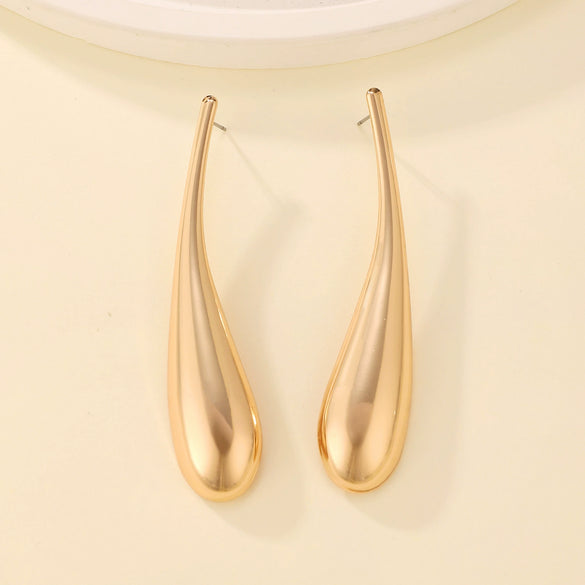 Alloy Exaggerated Punk Style Love Drop Bell Earrings And Necklace With Electroplating