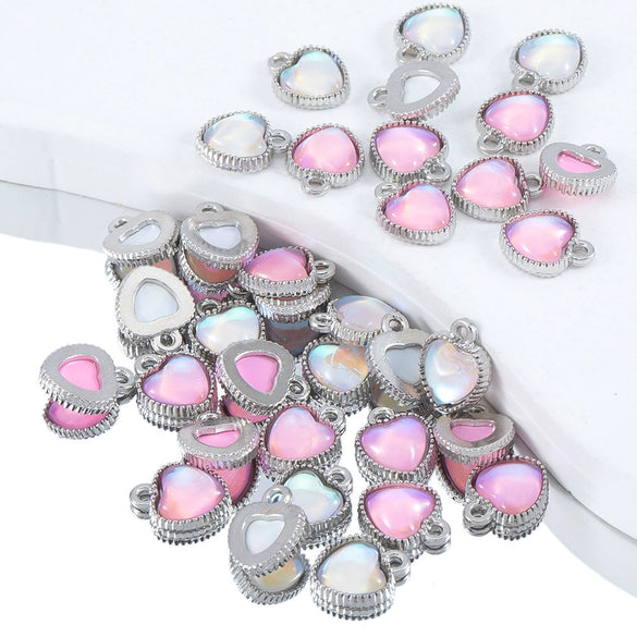 Alloy Fairy Pink Love Pendant Jewelry Accessories Electroplated