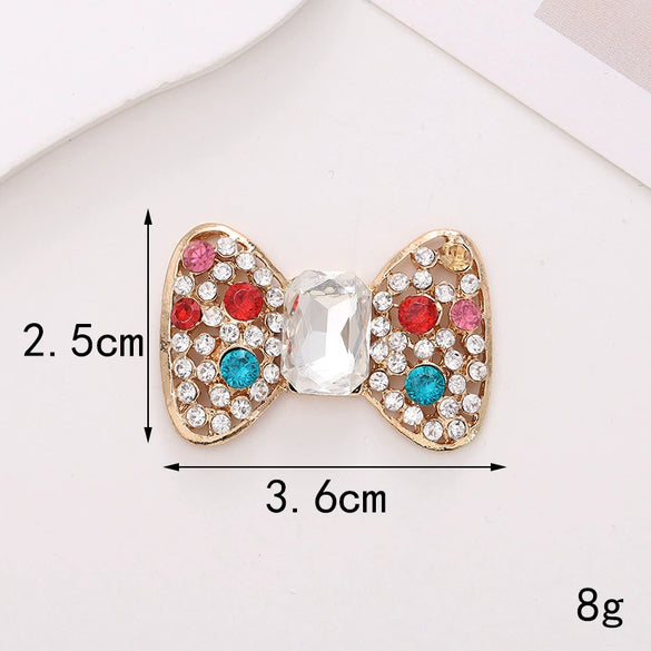 Alloy Fashion Bow Style Painted Mobile Phone Case Jewelry Accessories With Electroplating