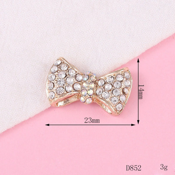 Alloy Fashion Bow Style Painted Mobile Phone Case Jewelry Accessories With Electroplating