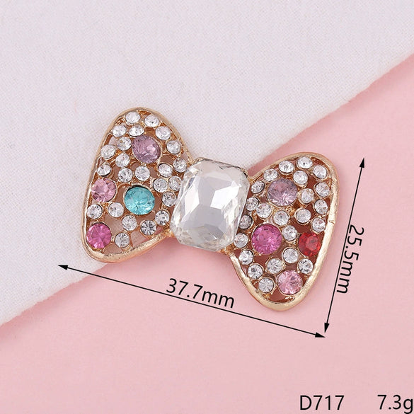 Alloy Fashion Bow Style Painted Mobile Phone Case Jewelry Accessories With Electroplating