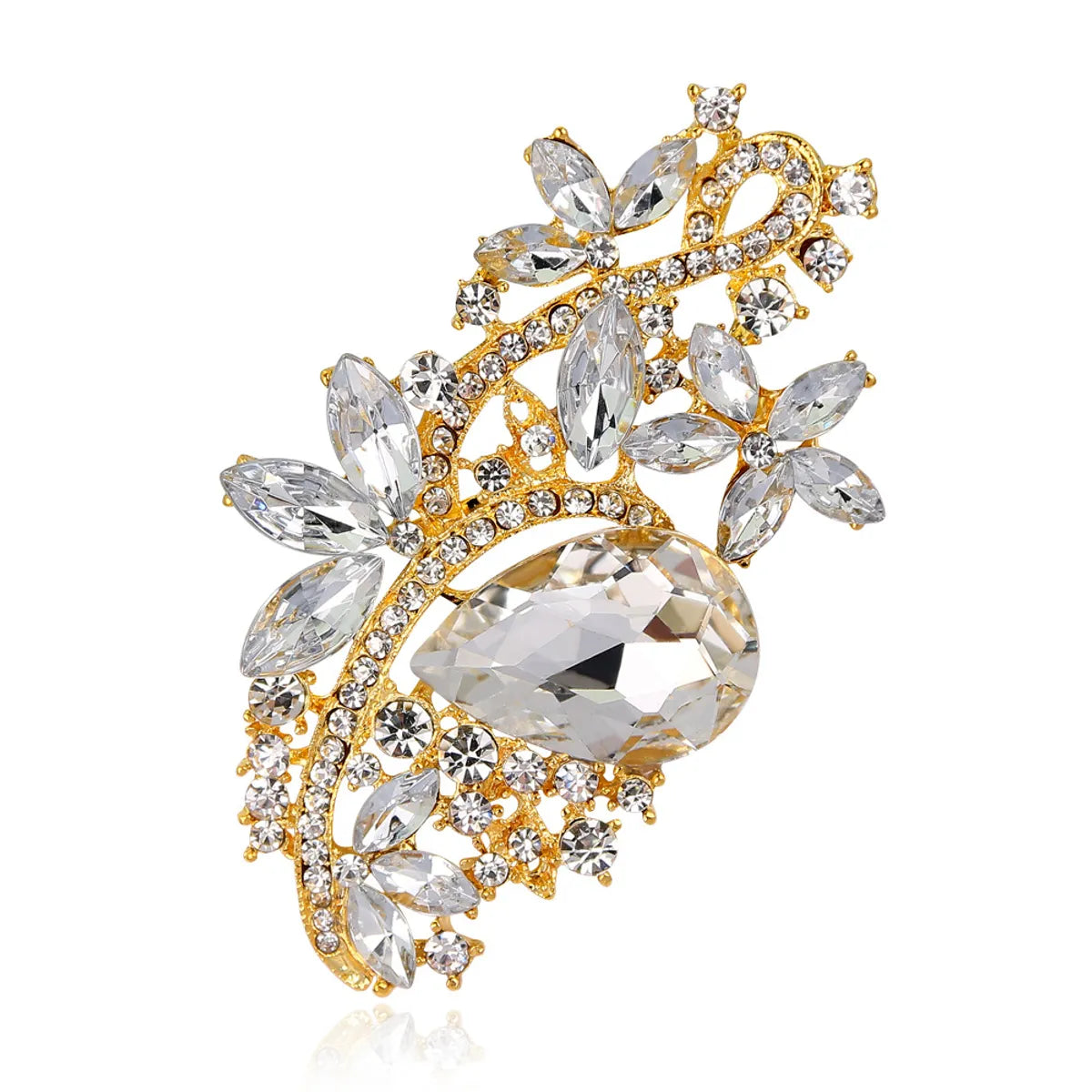 Alloy Fashion Flowers A Brooch  (White K Baaelan 008-F) Nhdr2673-White-K-Baaelan-008-F