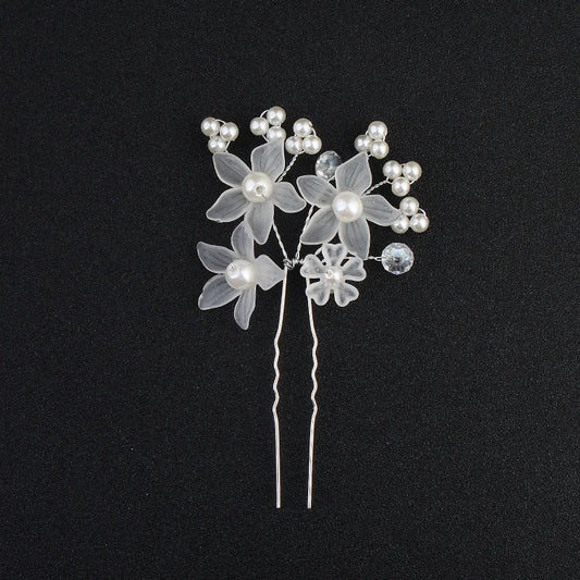 Alloy Fashion Flowers Hair Accessories  (White) Nhhs0228-White