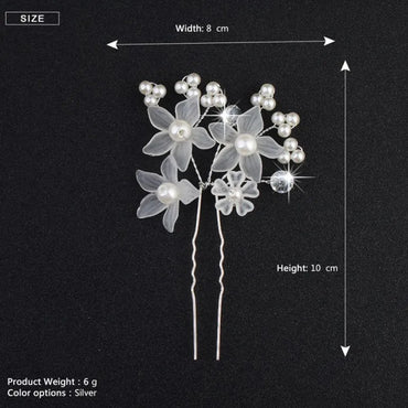 Alloy Fashion Flowers Hair Accessories  (White) Nhhs0228-White