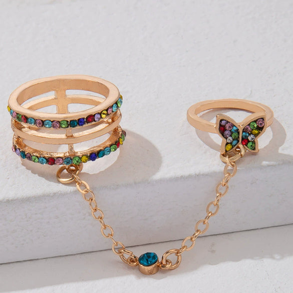 Alloy Fashion Geometric Cut Out Carved Ring Jewelry