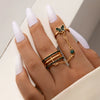Alloy Fashion Geometric Cut Out Carved Ring Jewelry