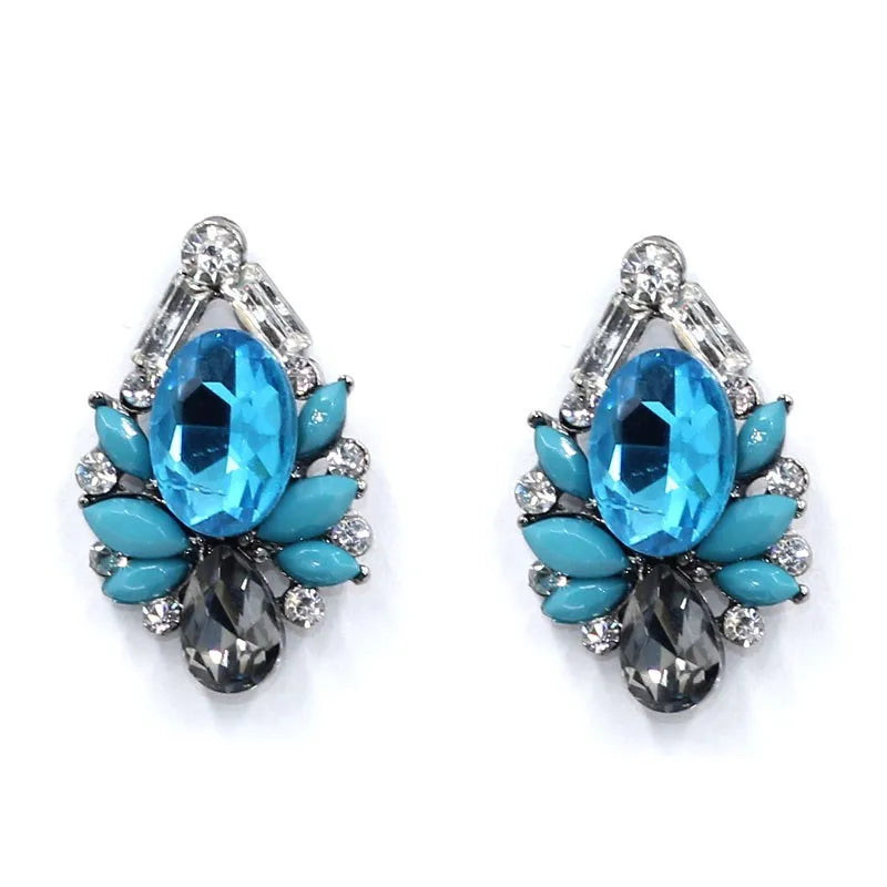 Alloy Fashion Geometric Earring  (Blue) Nhjj4180-Blue