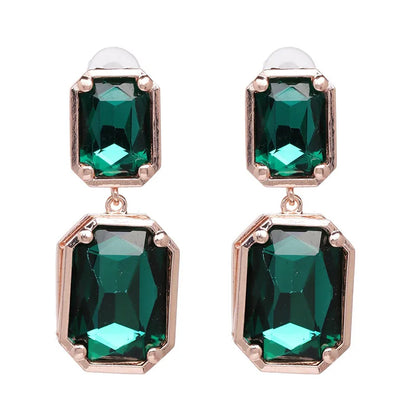 Alloy Fashion Geometric Earring  (Green) Nhjj5386-Green