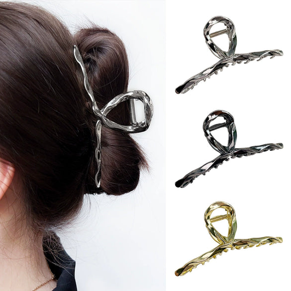 Alloy Fashion Geometric Handmade Metal Hair Grab Clip For Women